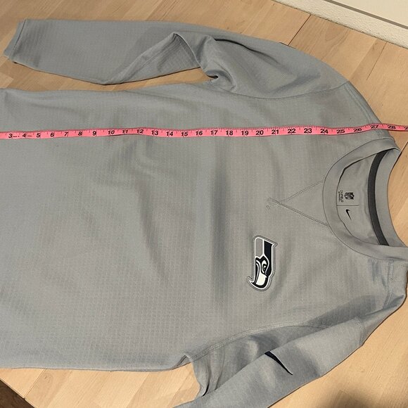 Nike Seattle Seahawks On-Field Pullover Crew in Wolf Grey - Picture 10 of 11